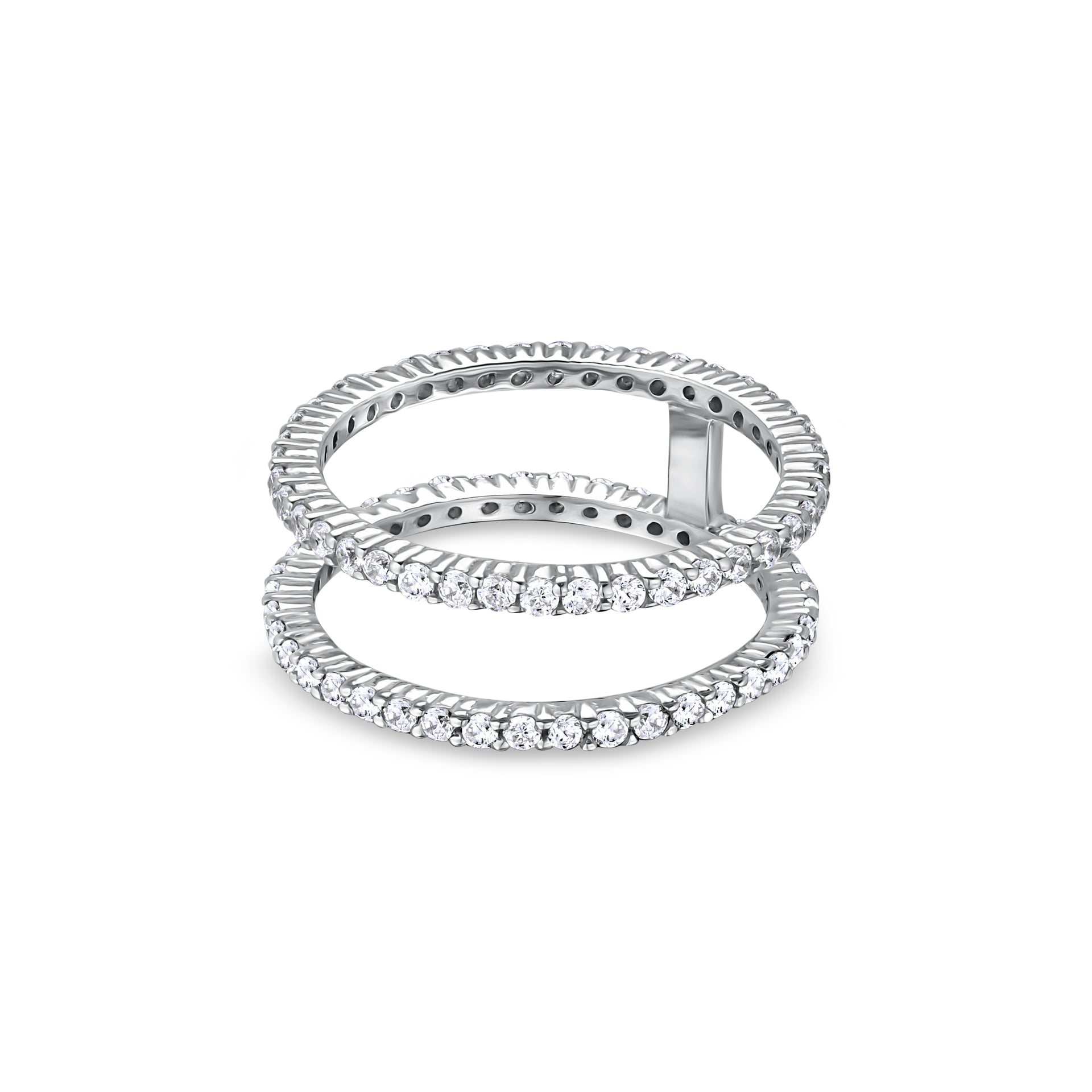 Linea Double Ring – White Diamond