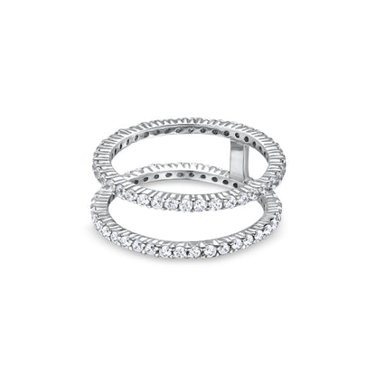Linea Double Ring – White Diamond
