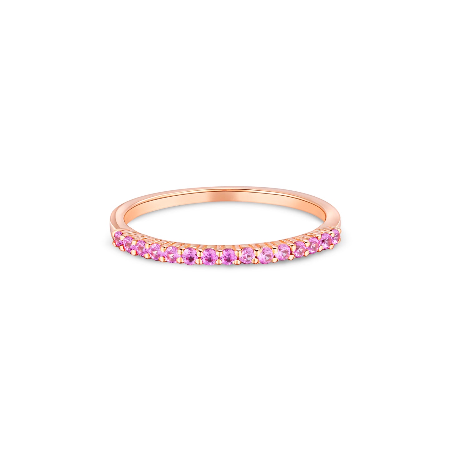 Linea Demi Ring – Vivid Pink Sapphire