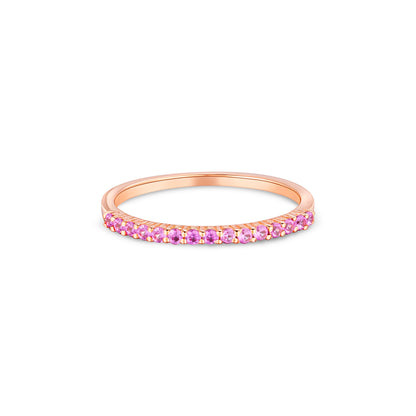 Linea Demi Ring – Vivid Pink Sapphire