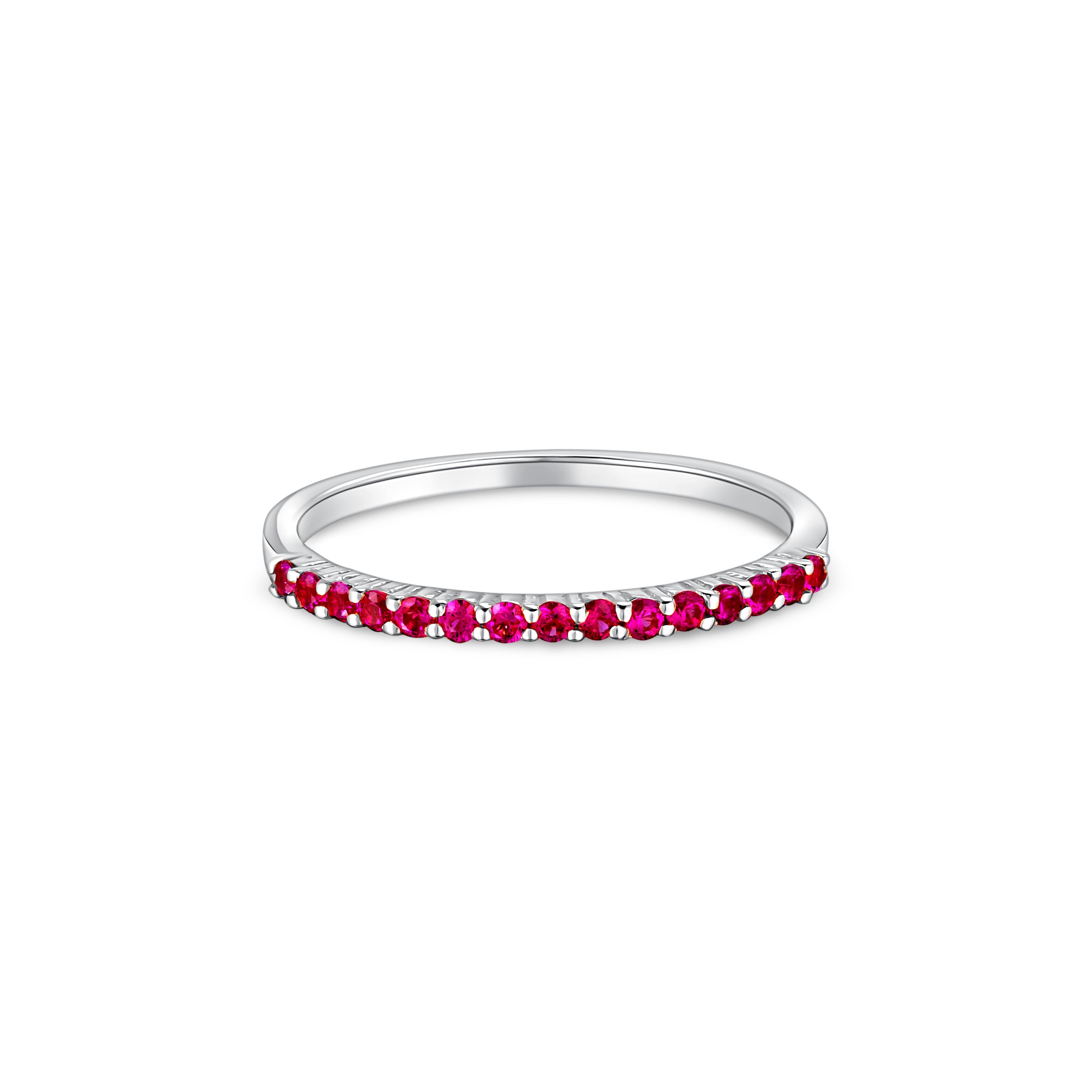 Linea Demi Ring – Deep Red Garnet