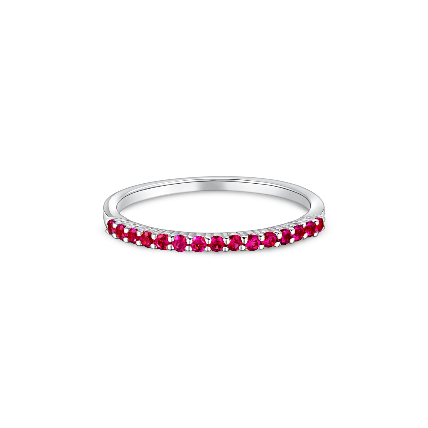 Linea Demi Ring – Deep Red Garnet