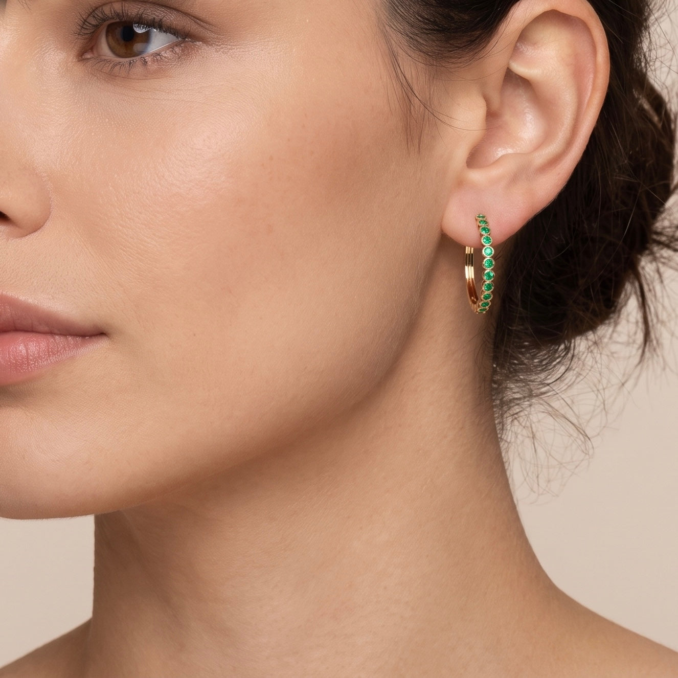 Forma Grande Hoop Earrings – Orange Padparadscha Sapphire