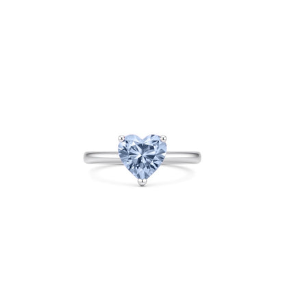 Amore Solitaire Ring – Light Blue Aquamarine