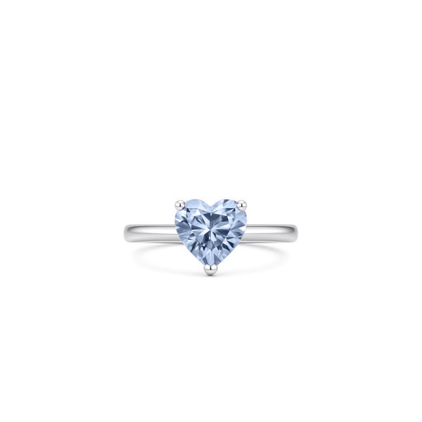 Amore Solitaire Ring – Light Blue Aquamarine