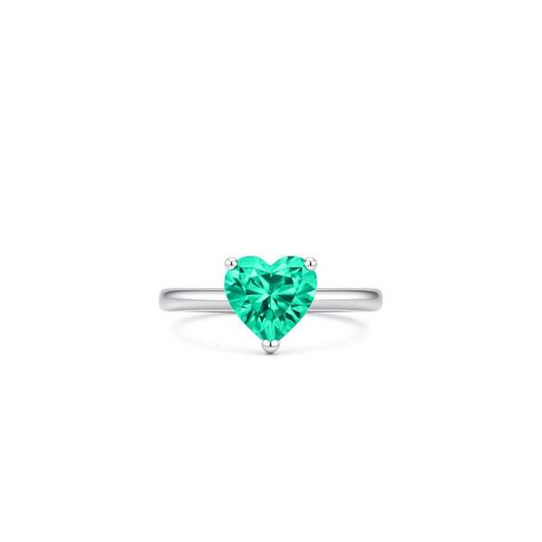 Amore Solitaire Ring – Colombian Green Emerald