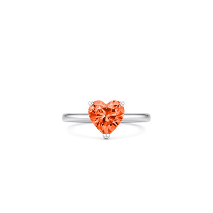 Amore Solitaire Ring – Orange Padparadscha Sapphire