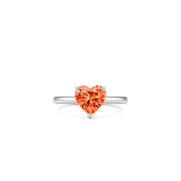 Amore Solitaire Ring – Orange Padparadscha Sapphire