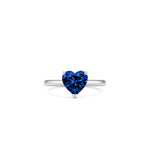 Amore Solitaire Ring – Blue Sapphire
