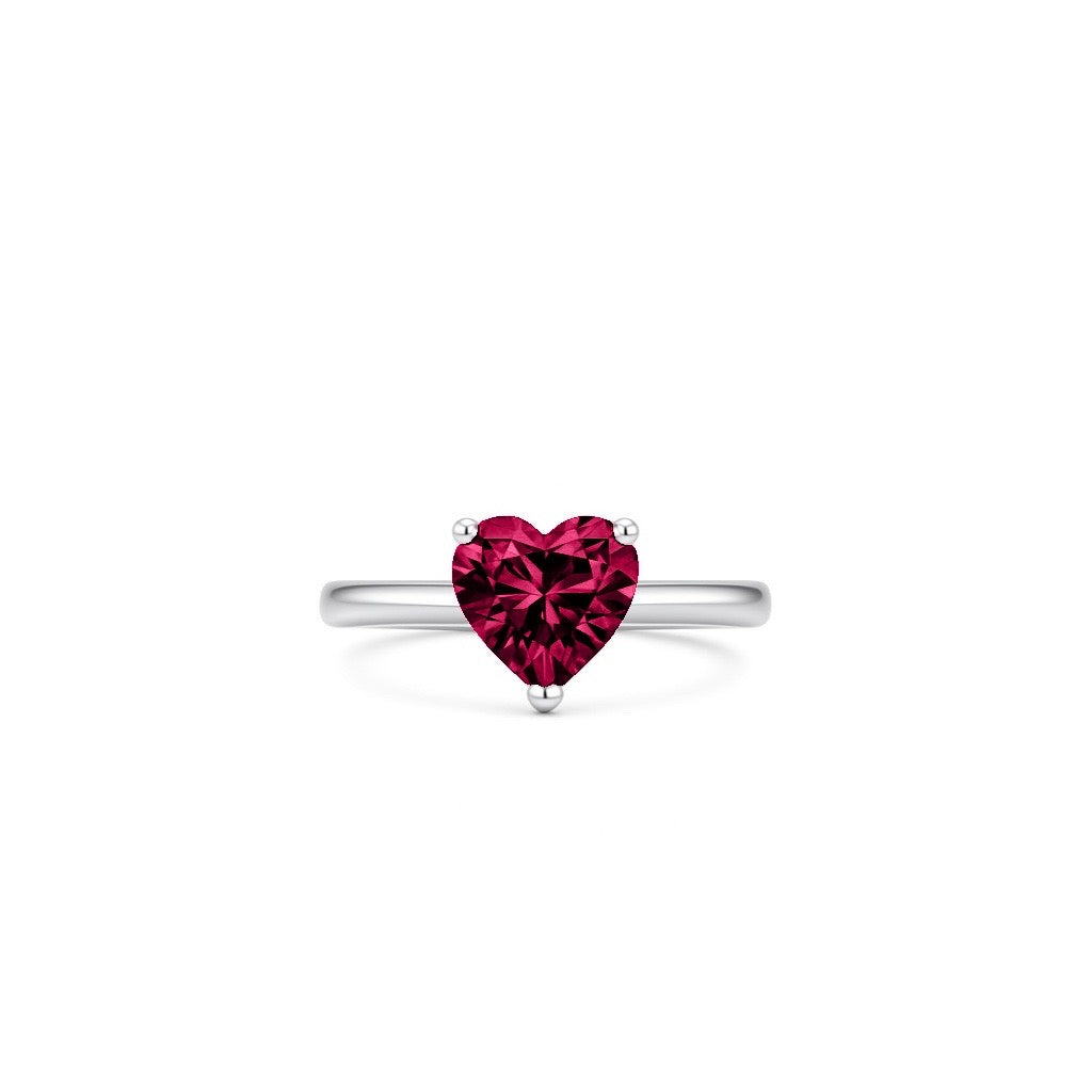 Amore Solitaire Ring – Red Ruby