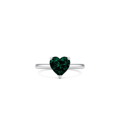Amore Solitaire Ring – Zambian Green Emerald