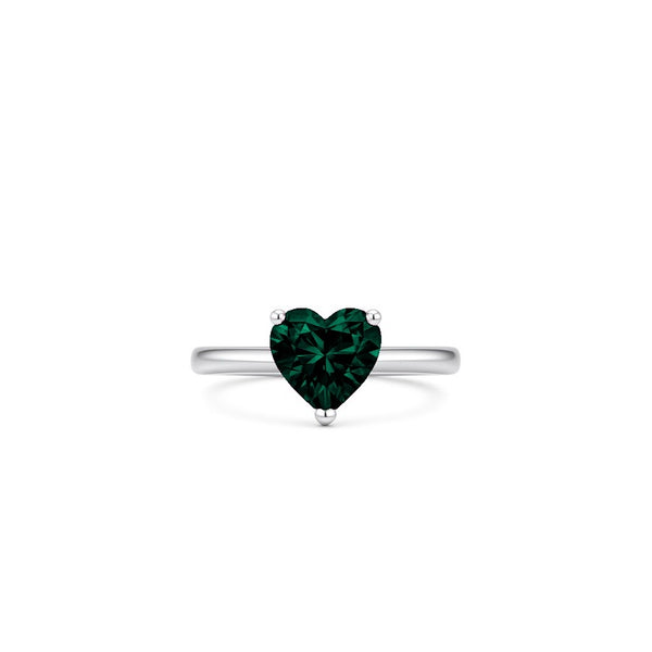 Amore Solitaire Ring – Zambian Green Emerald
