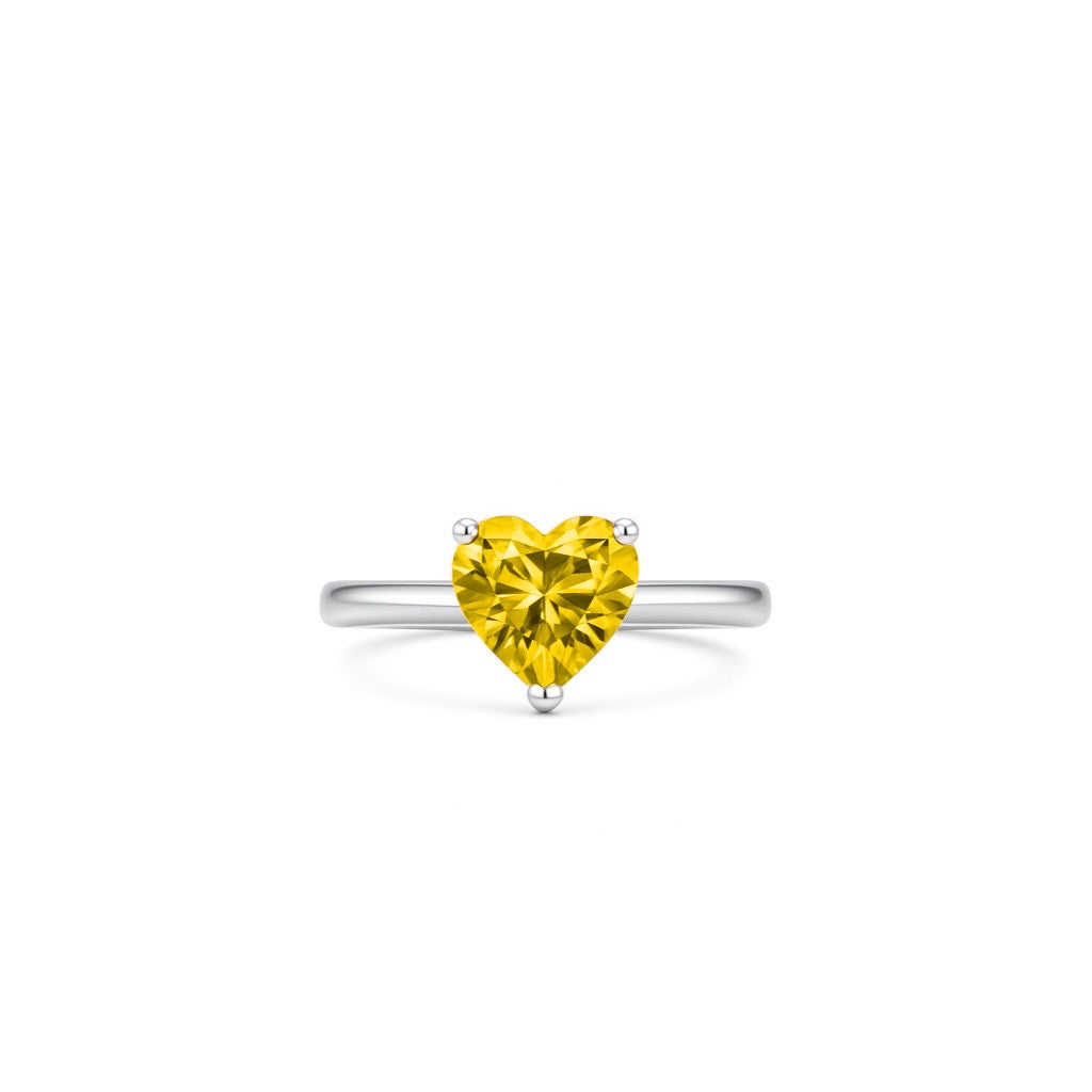 Amore Solitaire Ring – Yellow Sapphire