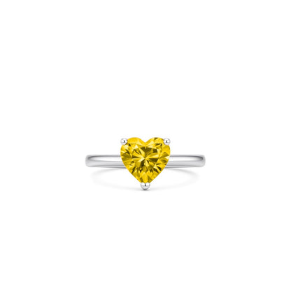 Amore Solitaire Ring – Yellow Sapphire