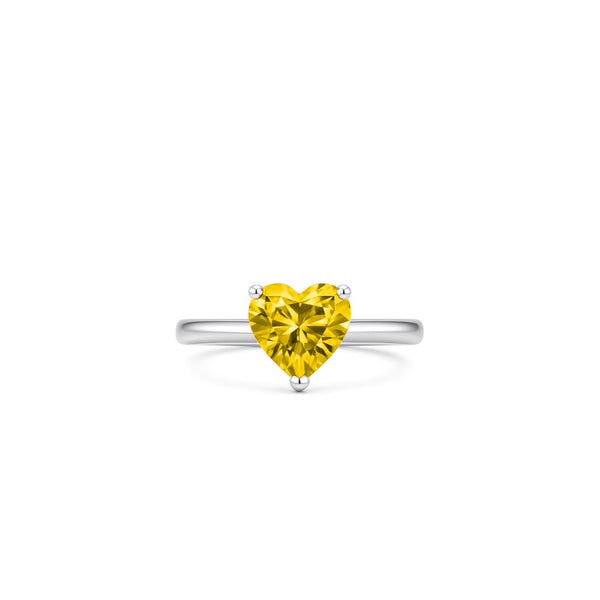 Amore Solitaire Ring – Yellow Sapphire