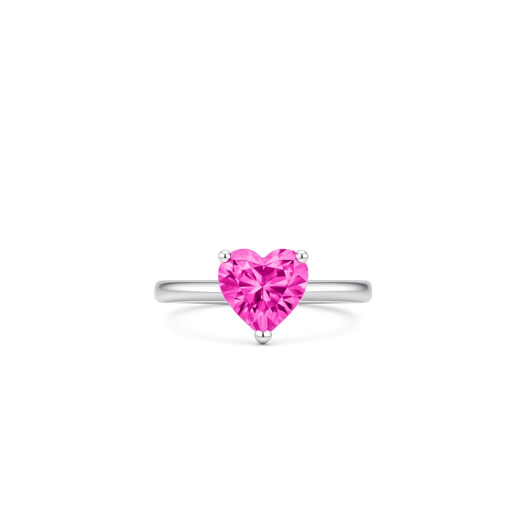 Amore Solitaire Ring – Vivid Pink Sapphire