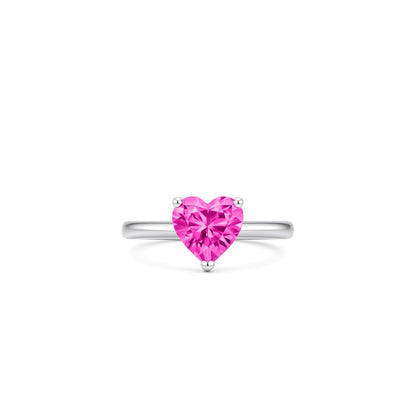 Amore Solitaire Ring – Vivid Pink Sapphire
