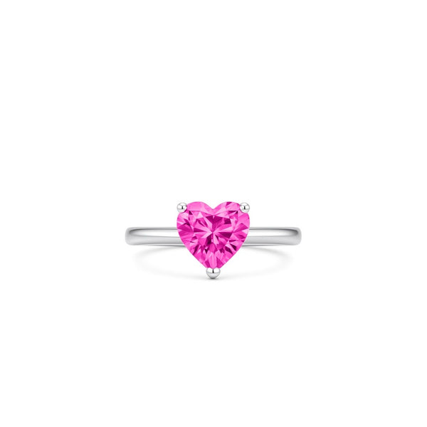 Amore Solitaire Ring – Vivid Pink Sapphire