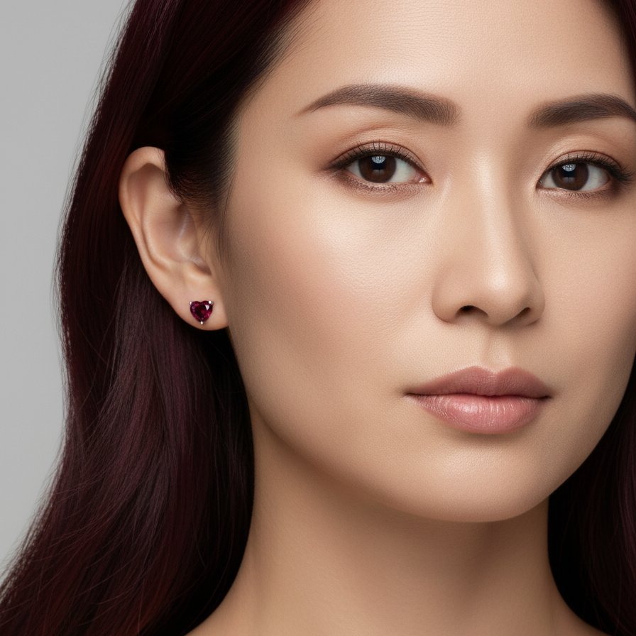 Amore Stud Earrings – White Diamond