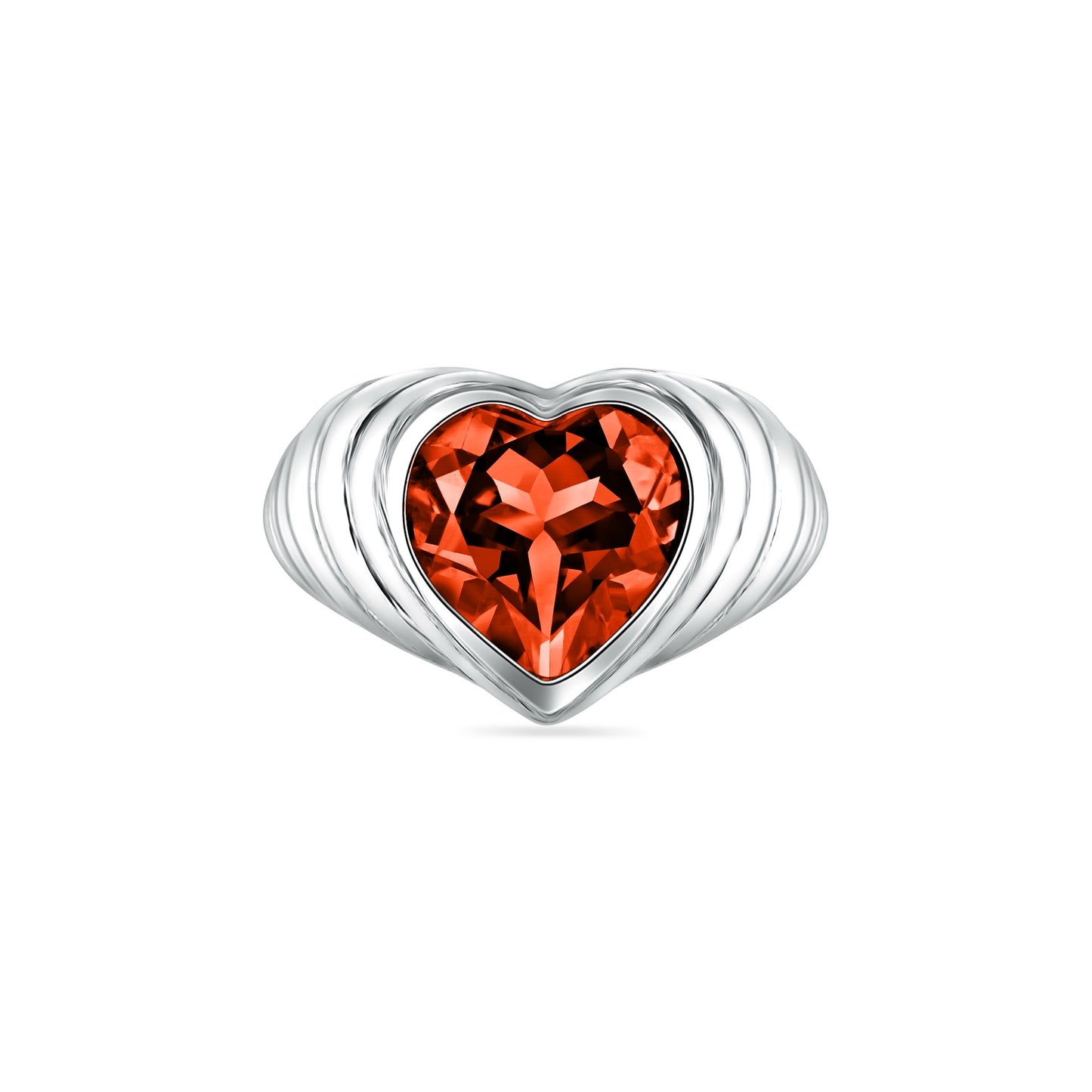 Amore Signet Ring – Orange Padparadscha Sapphire