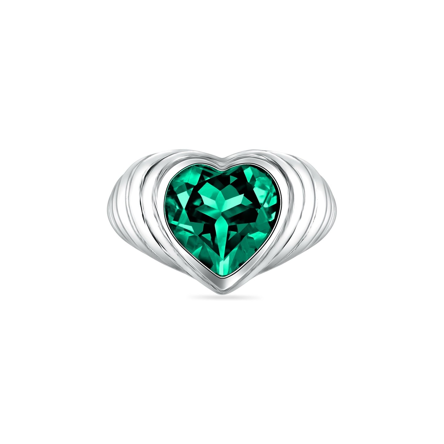 Amore Signet Ring – Colombian Green Emerald