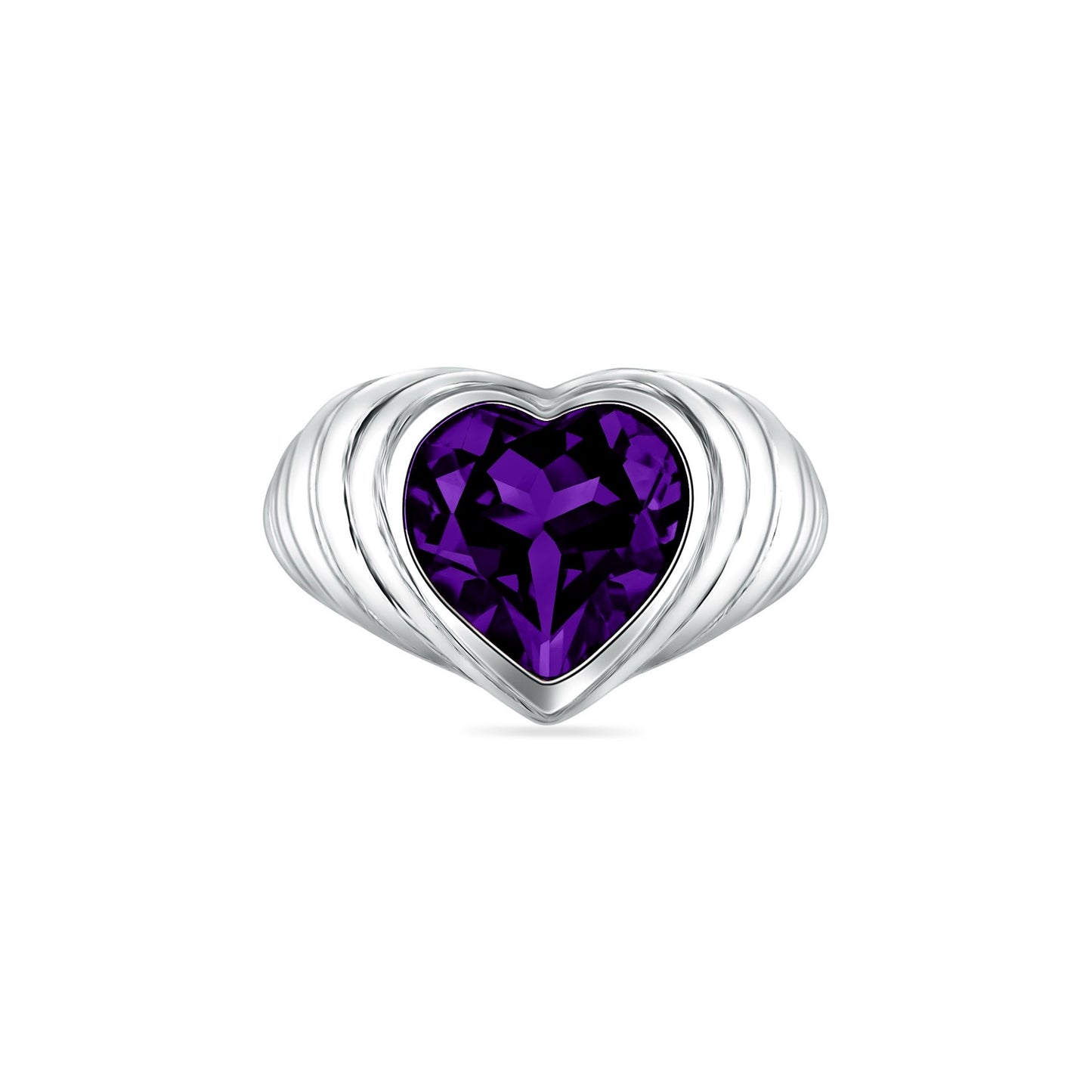 Amore Signet Ring – Purple Amethyst