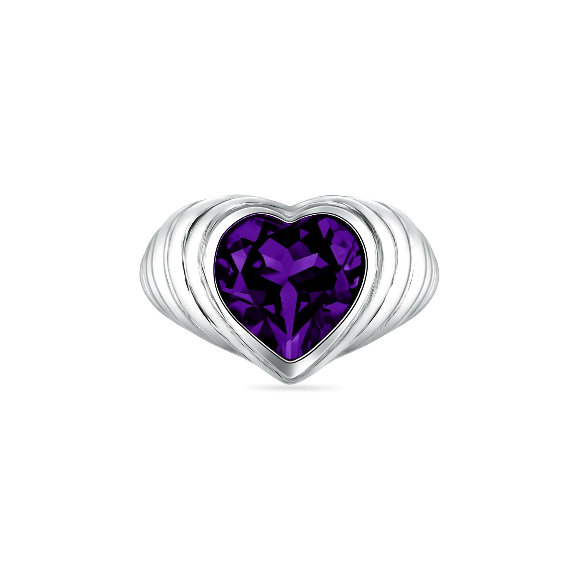 Amore Signet Ring – Purple Amethyst