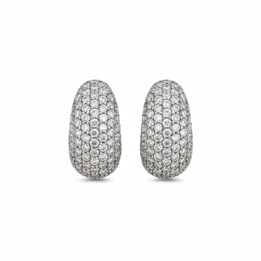 Linea Arch Maxi Earrings – White Diamond