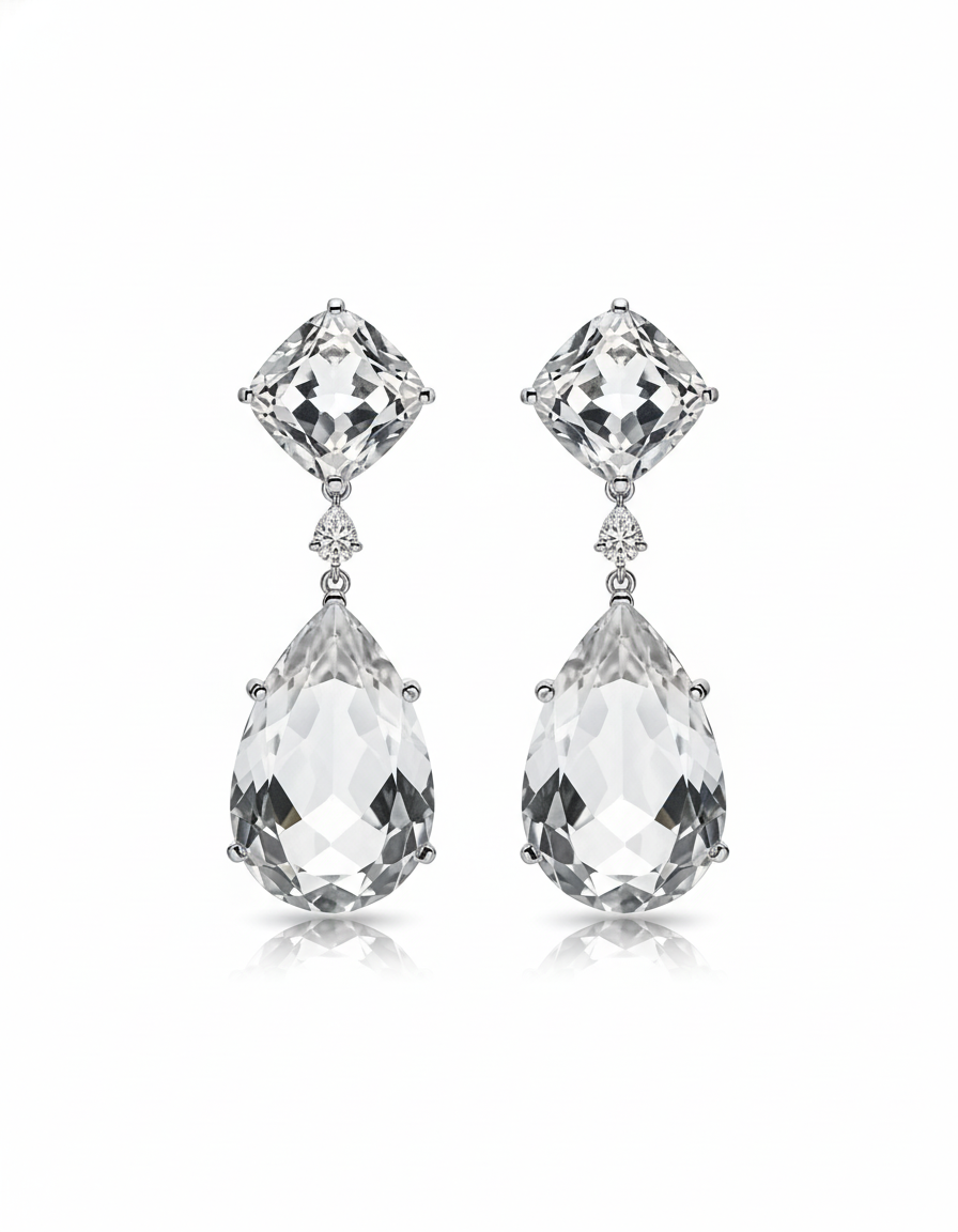 Nova Majestic Earrings – Rock Crystal