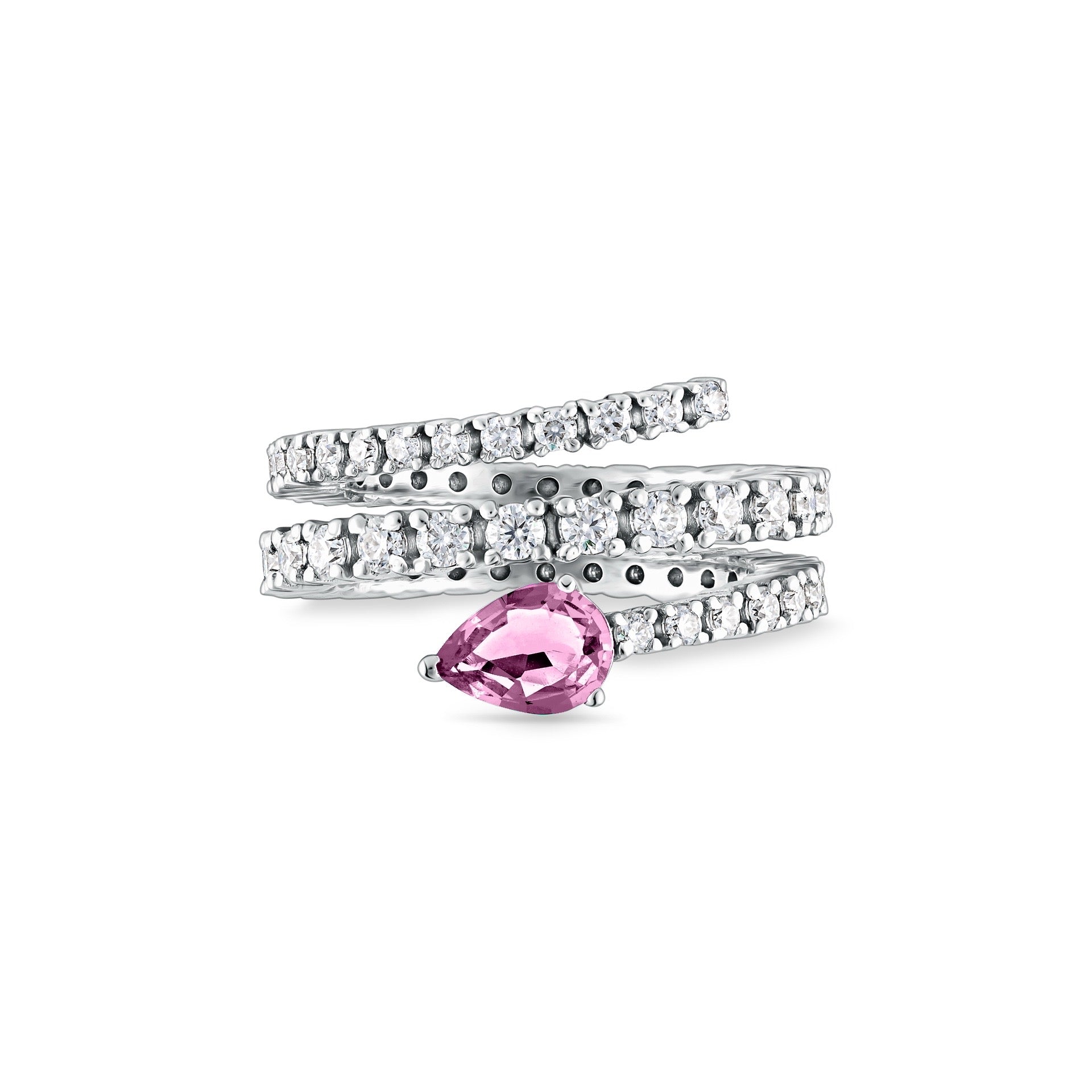 Nova Serpent Ring – Light Pink Sapphire