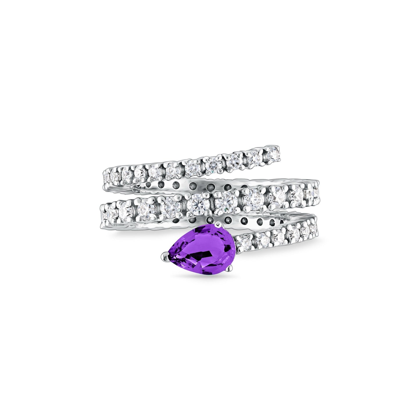 Nova Serpent Ring – Purple Amethyst
