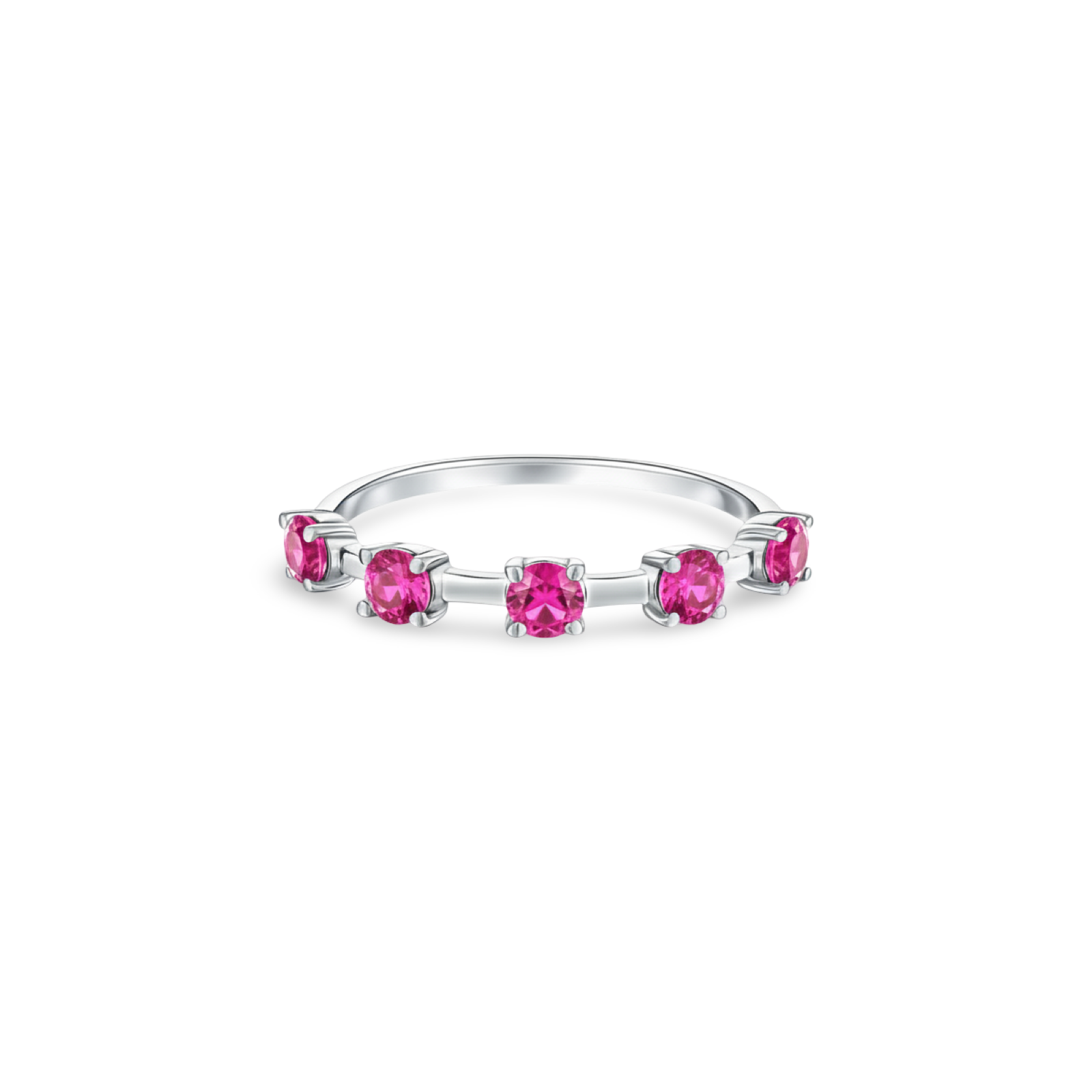 Linea Cinco Ring – Vivid Pink Sapphire
