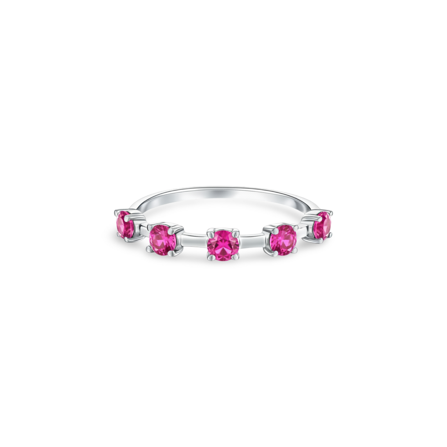 Linea Cinco Ring – Vivid Pink Sapphire