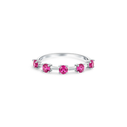 Linea Cinco Ring – Vivid Pink Sapphire