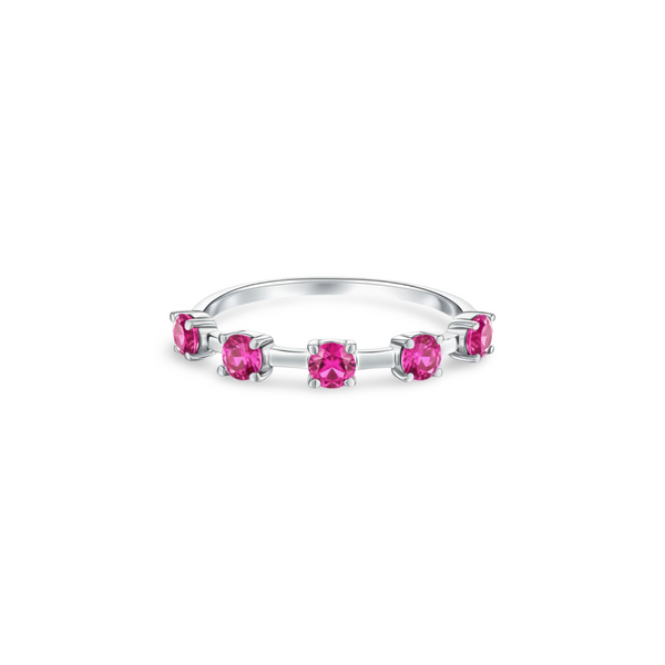 Linea Cinco Ring – Vivid Pink Sapphire