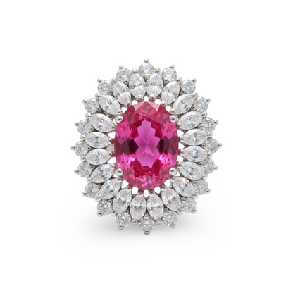 Velara Regina Ring – Vivid Pink Sapphire
