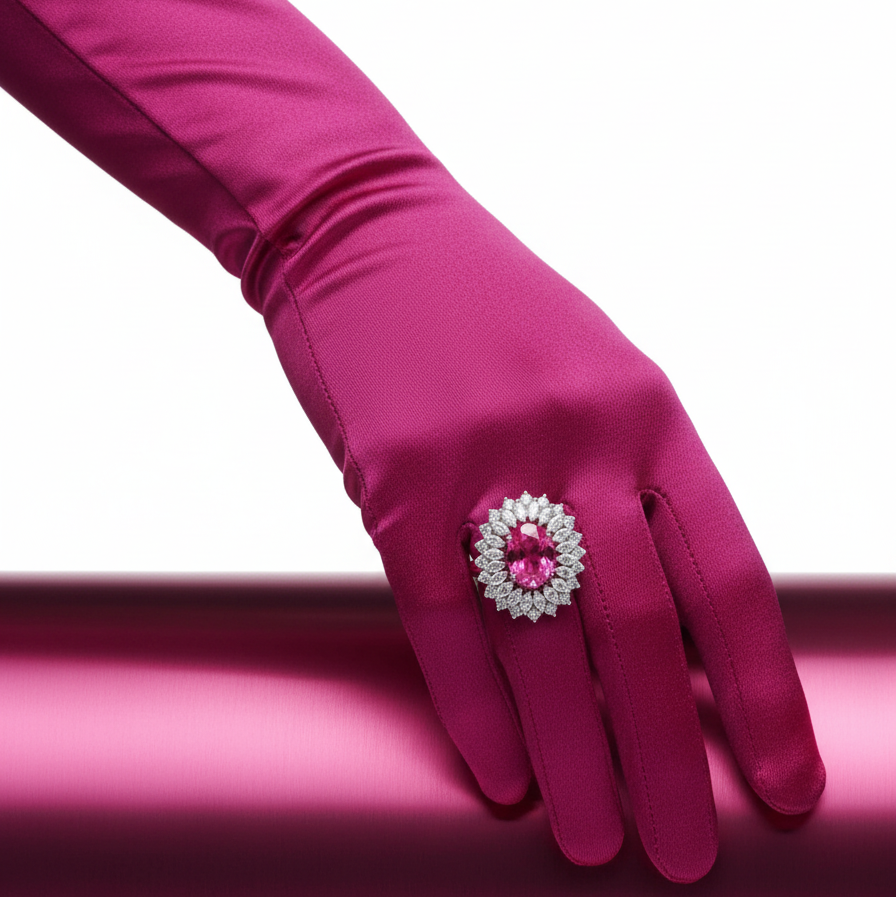 Velara Regina Ring –  Vivid Pink Sapphire