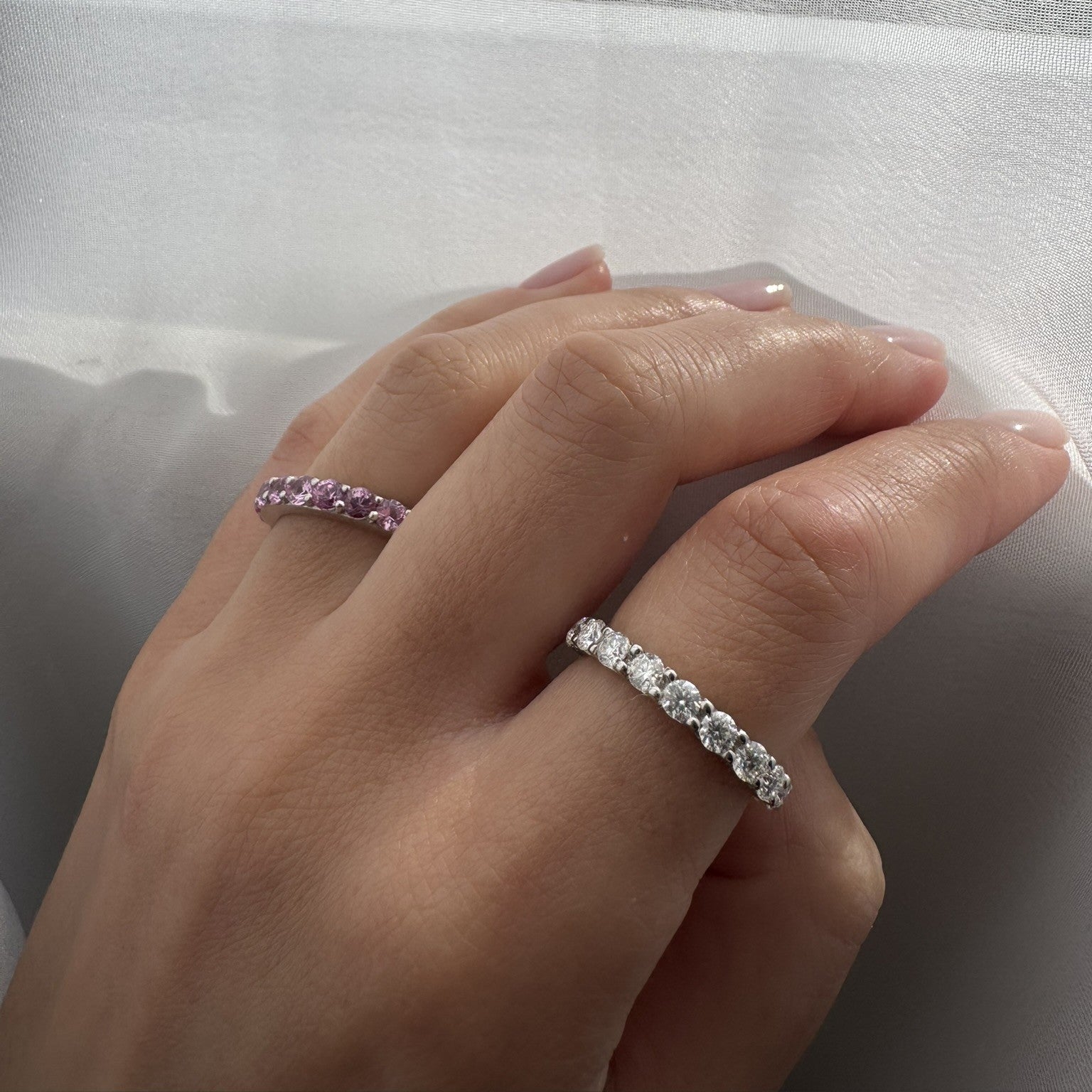 Linea Demi Grande Ring – Light Pink Sapphire