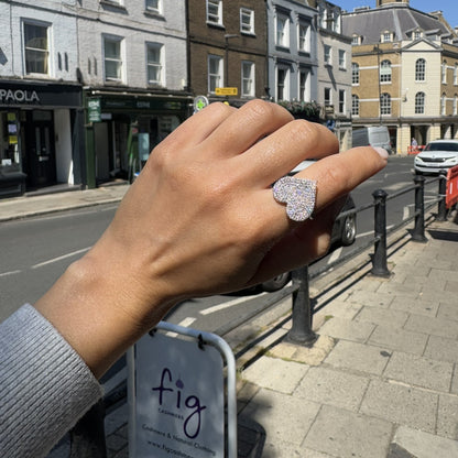 Amore Pavé Heart Ring – White Diamond