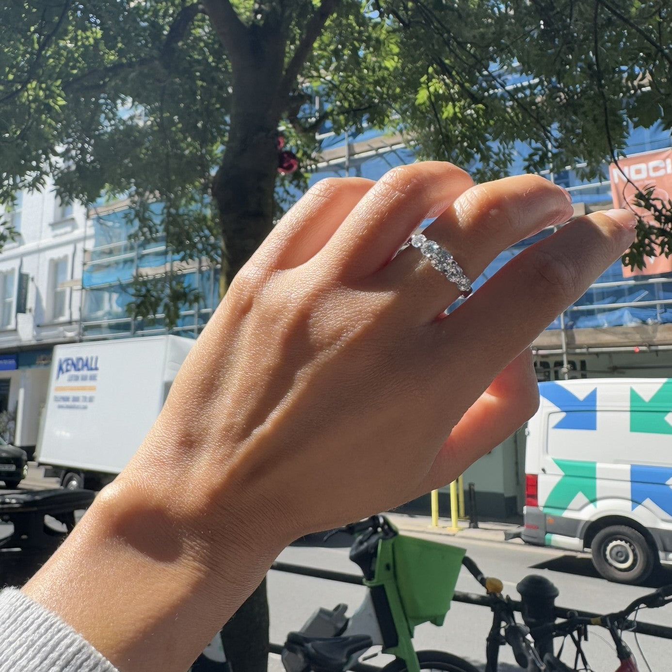 Juno Cinco Ring – Light Blue Aquamarine