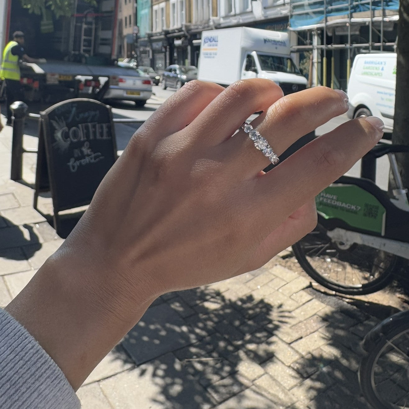 Juno Cinco Ring – Light Blue Aquamarine