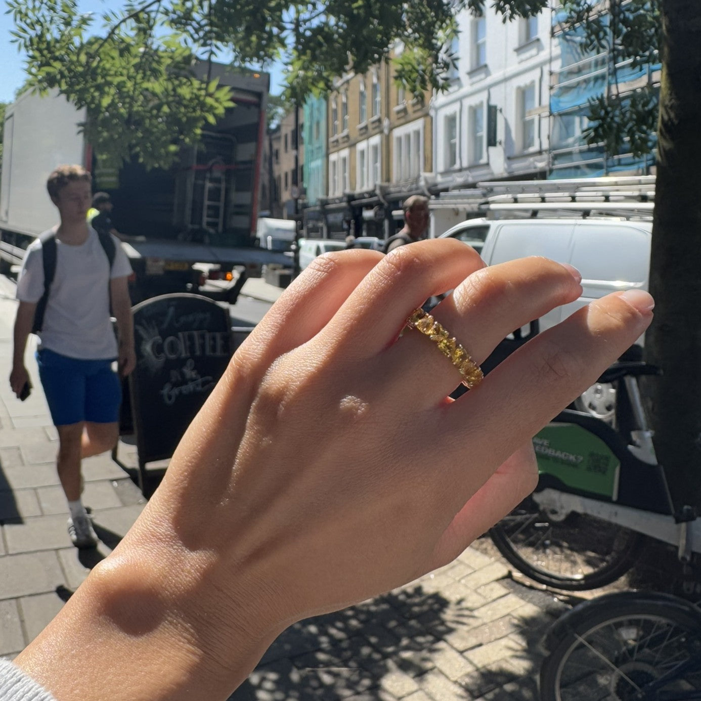 Amore Eternity Ring – Blue Sapphire