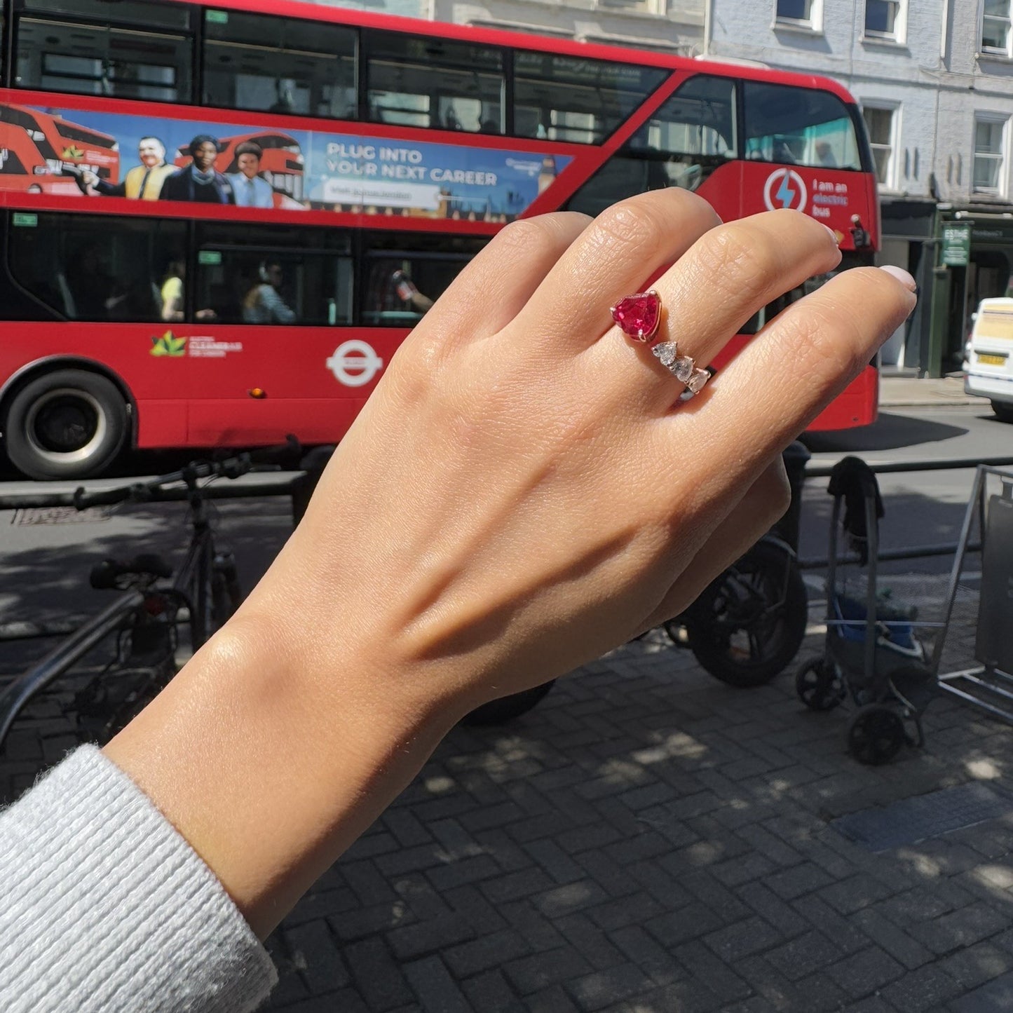 Amore Open Ring – Yellow Sapphire