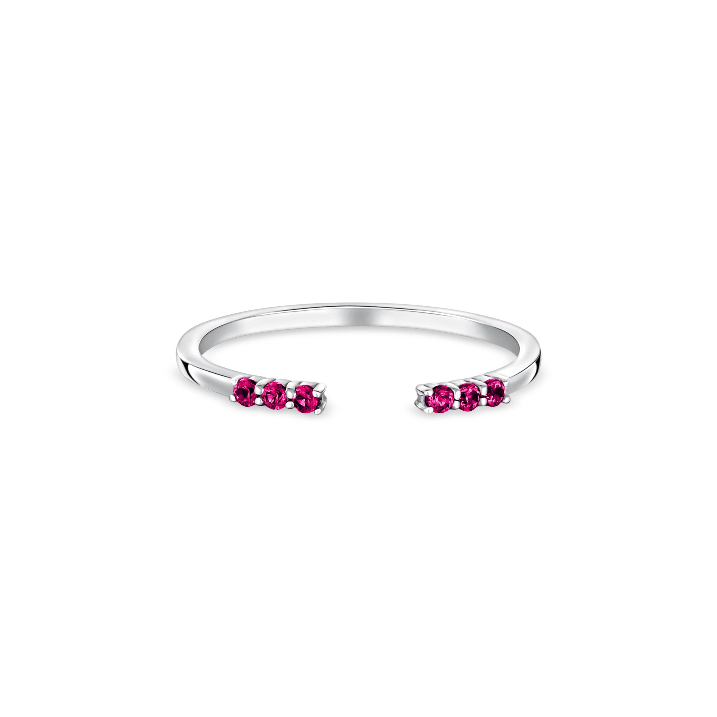 Linea Tres Ring – Deep Red Garnet