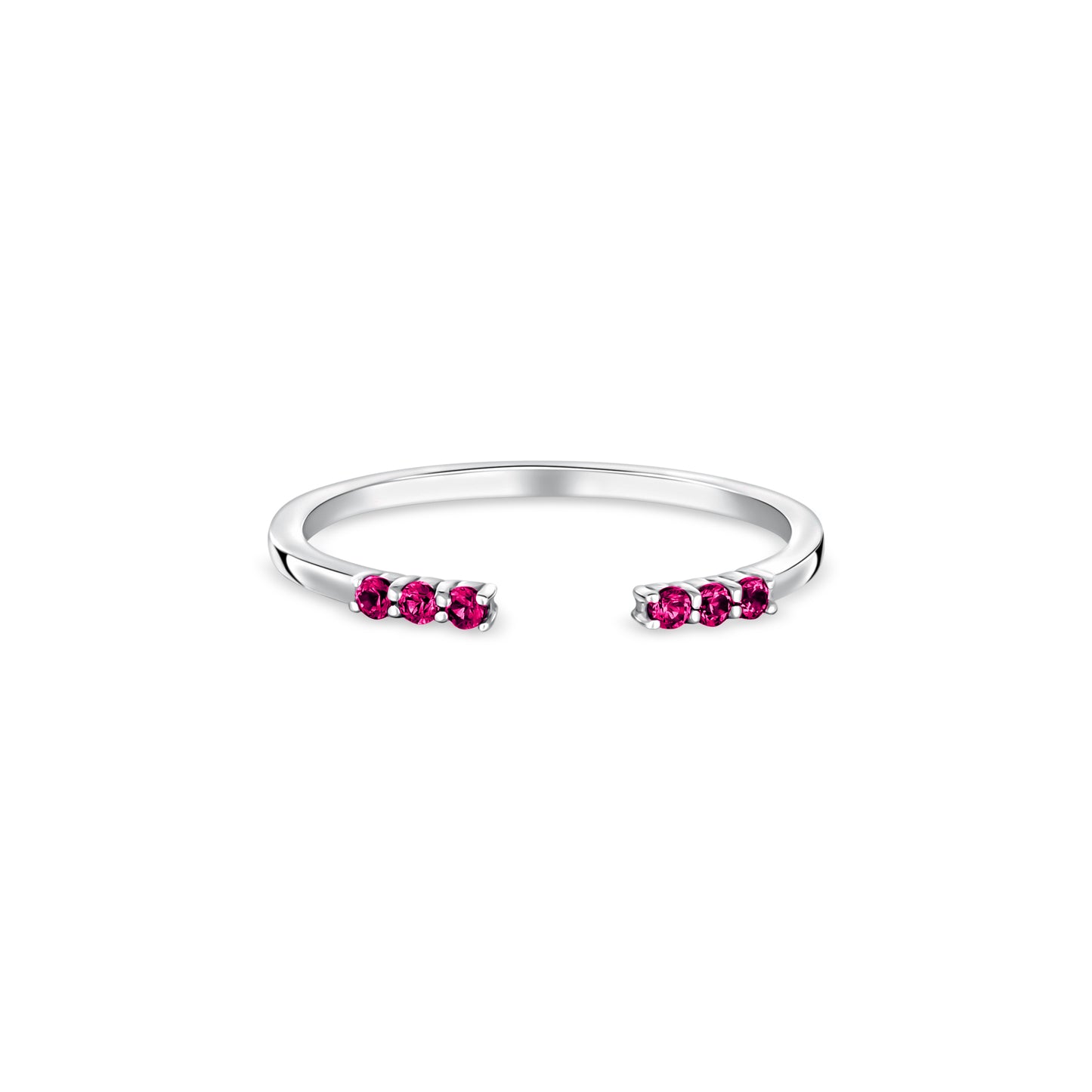 Linea Tres Ring – Deep Red Garnet