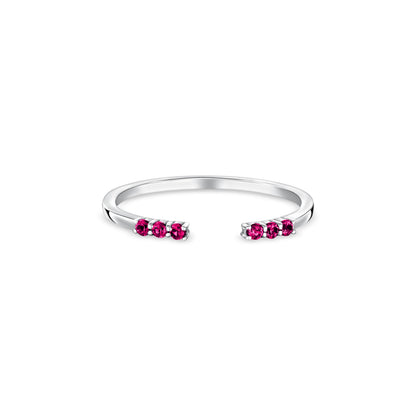 Linea Tres Ring – Deep Red Garnet