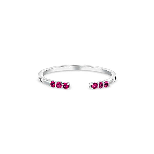 Linea Tres Ring – Deep Red Garnet