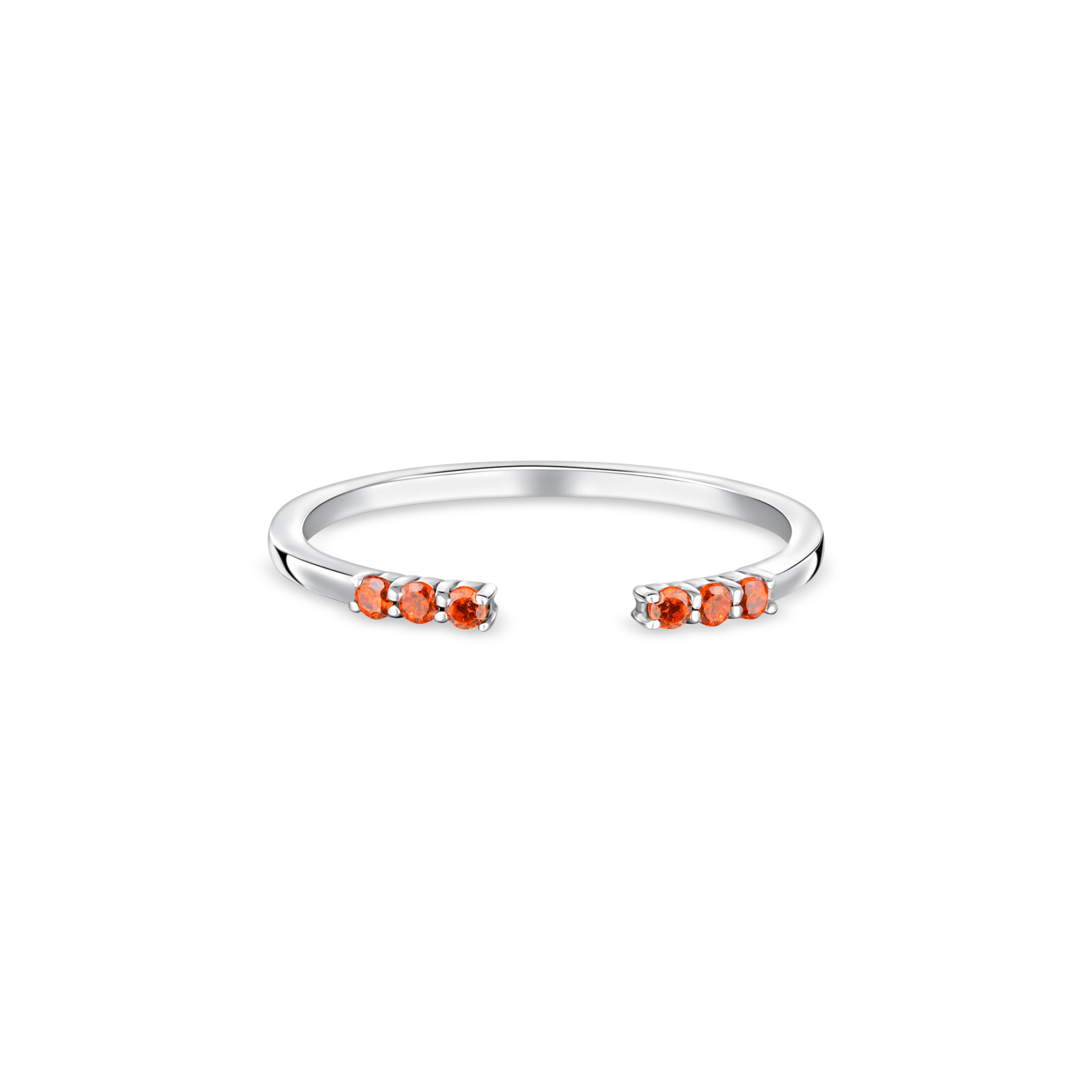 Linea Tres Ring – Orange Padparadscha Sapphire