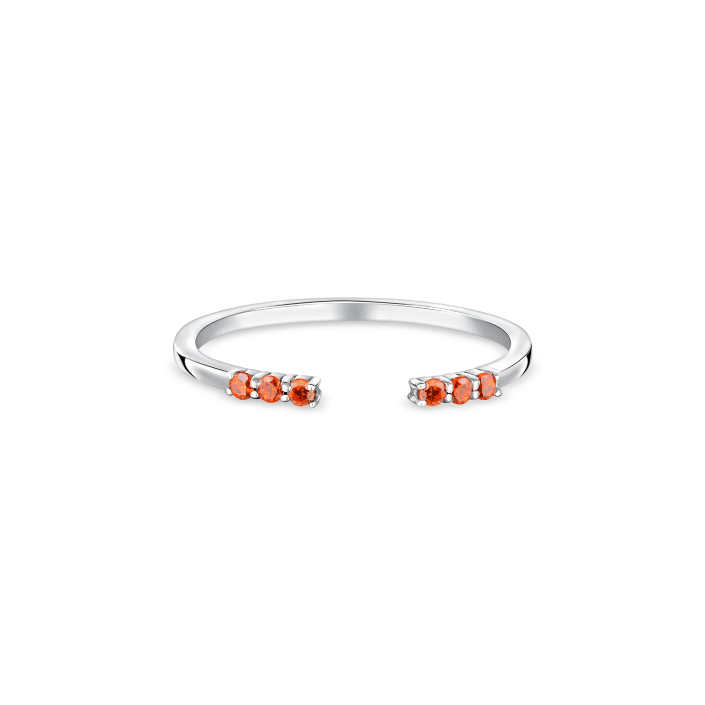 Linea Tres Ring – Orange Padparadscha Sapphire