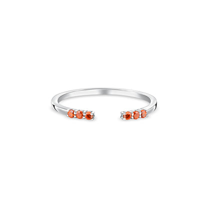 Linea Tres Ring – Orange Padparadscha Sapphire